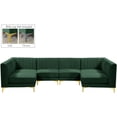 thumbnail image 1 of Meridian Furniture Alina Green Velvet Modular Sectional, 1 of 15