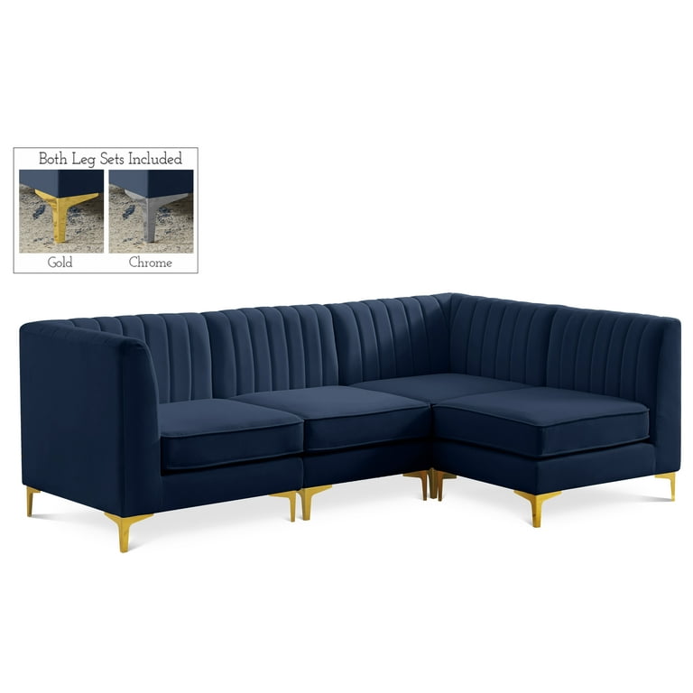 Meridian Furniture Alina Velvet Modular Sectional 6A Meridian Furniture Alina Velvet Modular Sectional 6A