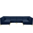 thumbnail image 1 of Meridian Furniture Alina Navy Velvet Modular Sectional, 1 of 17