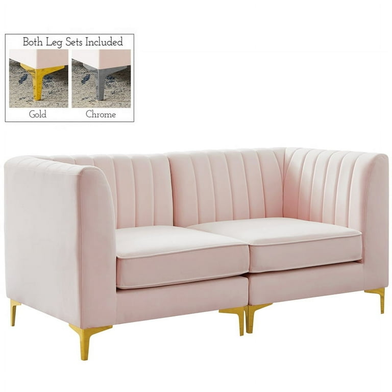 Meridian Furniture Alina Velvet Modular Sectional 6A Meridian Furniture Alina Velvet Modular Sectional 6A