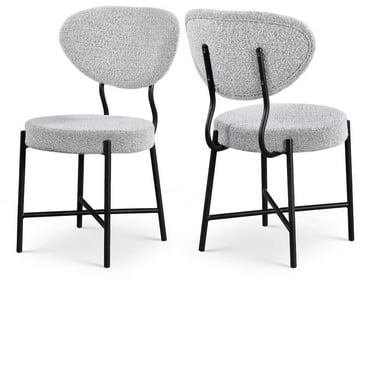 Meridian Furniture Allure Grey Boucle Fabric Dining Chair