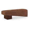 thumbnail image 1 of Meridian Furniture Alora Cognac Polyester Fabric Bench, 1 of 10