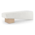 thumbnail image 1 of Meridian Furniture Alora Cream Polyester Fabric Bench, 1 of 10