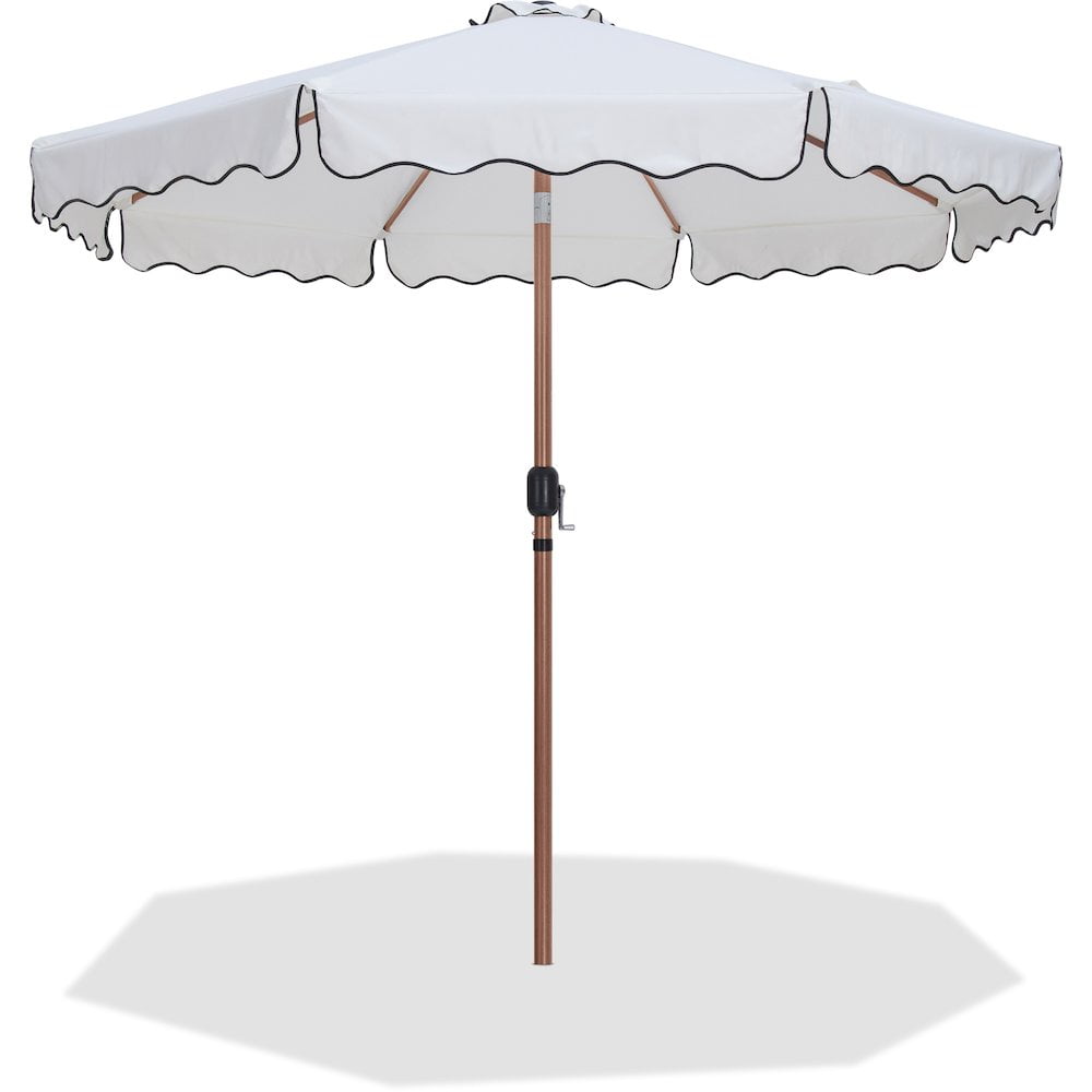 Meridian Furniture Amalfi White Polyester Patio Umbrella