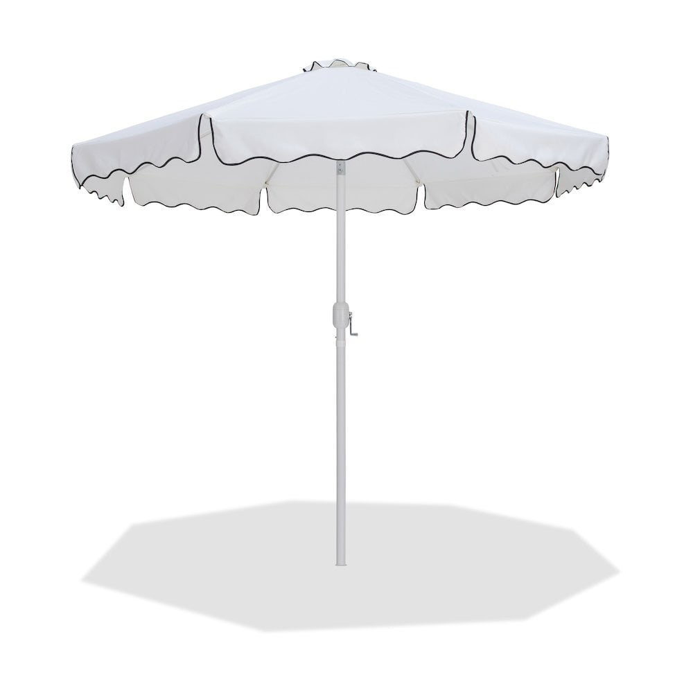 Meridian Furniture Amalfi White Polyester Patio Umbrella