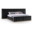thumbnail image 1 of Meridian Furniture Amara Black Velvet King Bed with Added Panels, 1 of 10
