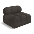 thumbnail image 1 of Meridian Furniture Ames Brown Boucle Fabric Armless, 1 of 11