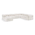 thumbnail image 1 of Meridian Furniture Ames Cream Boucle Fabric Modular Sectional, 1 of 17