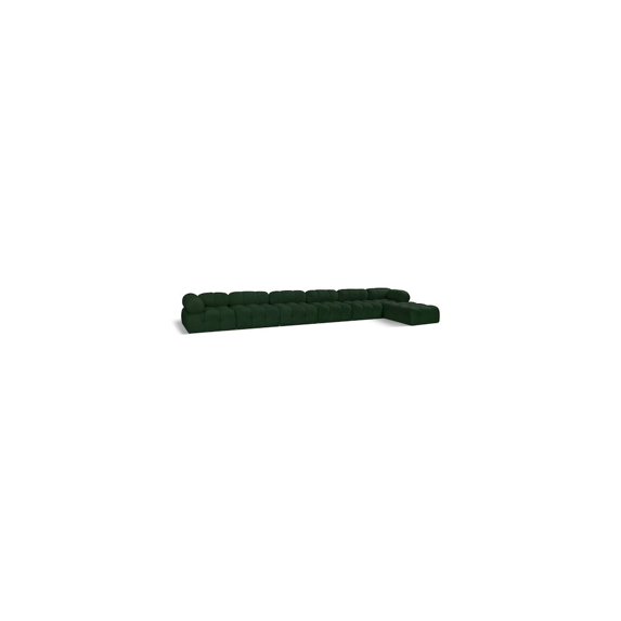 Meridian Furniture Ames Green Boucle Fabric Modular Sectional