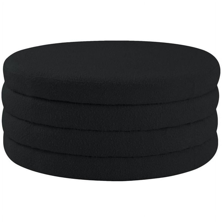 Meridian Furniture Aphia Boucle Fabric Ottoman | Coffee Table Meridian Furniture Aphia Boucle Fabric Ottoman | Coffee Table