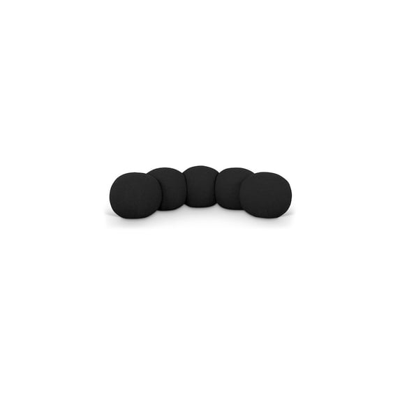Meridian Furniture Apollo Black Boucle Fabric Bench