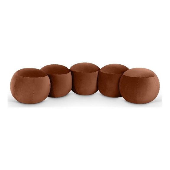 Meridian Furniture Apollo Cognac Velvet Bench