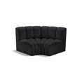 thumbnail image 1 of Meridian Furniture Arc Black Vegan Leather Modular Sectional, 1 of 11