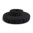thumbnail image 1 of Meridian Furniture Arc Black Velvet Modular Sectional, 1 of 5