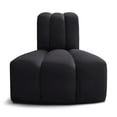 thumbnail image 1 of Meridian Furniture Arc Black Velvet Reverse Corner, 1 of 9
