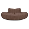 thumbnail image 1 of Meridian Furniture Arc Brown Vegan Leather Modular Sectional, 1 of 12