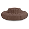 thumbnail image 1 of Meridian Furniture Arc Brown Vegan Leather Modular Sectional, 1 of 8