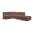 thumbnail image 1 of Meridian Furniture Arc Brown Vegan Leather Modular Sectional, 1 of 13