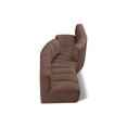 thumbnail image 1 of Meridian Furniture Arc Brown Vegan Leather Modular Sectional, 1 of 11