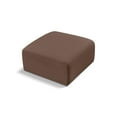 thumbnail image 1 of Meridian Furniture Arc Brown Vegan Leather Ottoman, 1 of 7