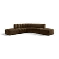thumbnail image 1 of Meridian Furniture Arc Brown Velvet Modular Sectional, 1 of 12