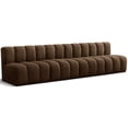 thumbnail image 1 of Meridian Furniture Arc Brown Velvet Modular Sectional, 1 of 8