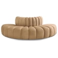 thumbnail image 1 of Meridian Furniture Arc Camel Velvet Modular Sectional, 1 of 7