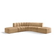 thumbnail image 1 of Meridian Furniture Arc Camel Velvet Modular Sectional, 1 of 12