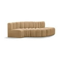 thumbnail image 1 of Meridian Furniture Arc Camel Velvet Modular Sectional, 1 of 11