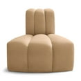 thumbnail image 1 of Meridian Furniture Arc Camel Velvet Reverse Corner, 1 of 9