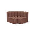 thumbnail image 1 of Meridian Furniture Arc Cognac Vegan Leather Modular Sectional, 1 of 11