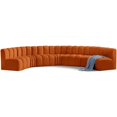 thumbnail image 1 of Meridian Furniture Arc Cognac Velvet Modular Sectional, 1 of 13