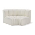 thumbnail image 1 of Meridian Furniture Arc Cream Vegan Leather Modular Sectional, 1 of 11