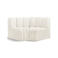 thumbnail image 1 of Meridian Furniture Arc Cream Velvet Modular Sectional, 1 of 9