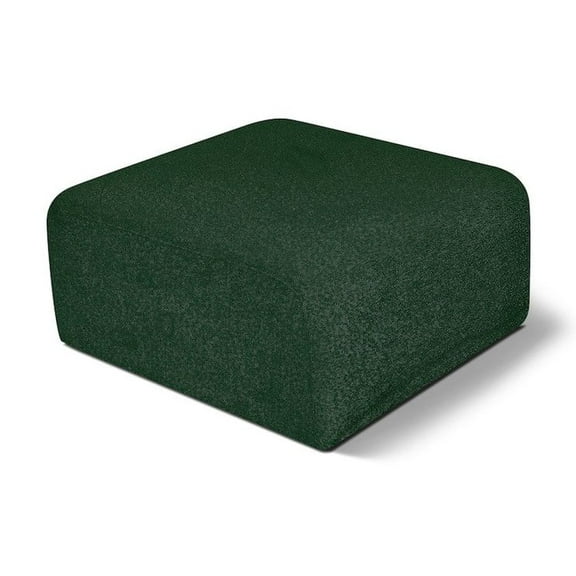Meridian Furniture Arc Green Boucle Fabric Ottoman