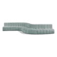 thumbnail image 1 of Meridian Furniture Arc Mint Green Vegan Leather Modular Sectional, 1 of 13