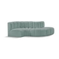 thumbnail image 1 of Meridian Furniture Arc Mint Green Vegan Leather Modular Sectional, 1 of 11