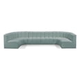 thumbnail image 1 of Meridian Furniture Arc Mint Green Vegan Leather Modular Sectional, 1 of 12