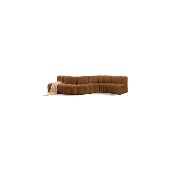 Meridian Furniture Arc Saddle Velvet Modular Sectional