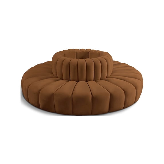 Meridian Furniture Arc Saddle Velvet Modular Sectional