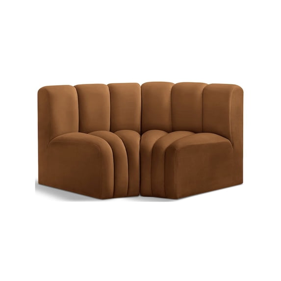 Meridian Furniture Arc Saddle Velvet Modular Sectional