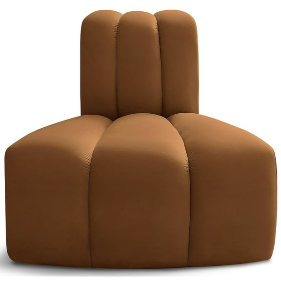 Meridian Furniture Arc Saddle Velvet Reverse Corner