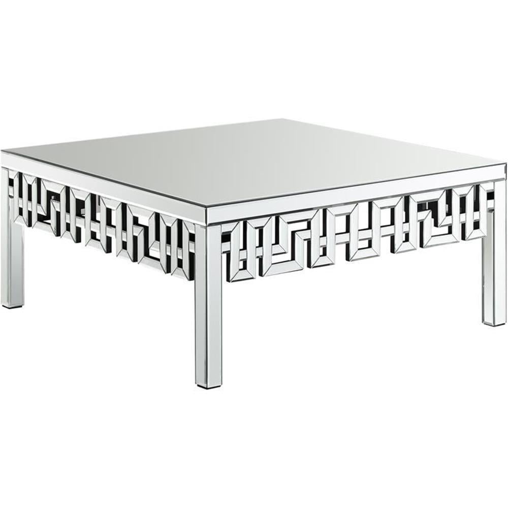 Santorini Square Mirrored Glass 39" Geometric Coffee Table