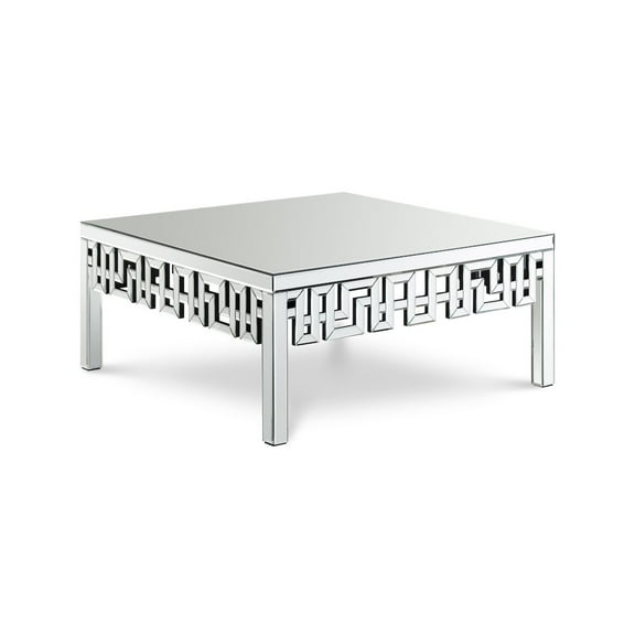 Meridian Furniture Aria Mirrored Geometric Designed Coffee Table
