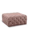 thumbnail image 1 of Meridian Furniture Ariel Button Tufted Pink Velvet Ottoman and Bench, 1 of 4