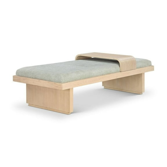 Meridian Furniture Arlington Mint Green Chenille Fabric Bench