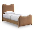 thumbnail image 1 of Meridian Furniture Arvada Cognac Vegan Leather Upholstered Twin Bed, 1 of 8
