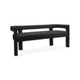 thumbnail image 1 of Meridian Furniture Athena Boucle Fabric Bench with Boucle Fabric and Rounded Back, Black, 1 of 6