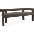 thumbnail image 1 of Meridian Furniture Athena Brown Boucle Fabric Bench, 1 of 9