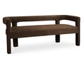 thumbnail image 1 of Meridian Furniture Athena Brown Velvet Bench, 1 of 25